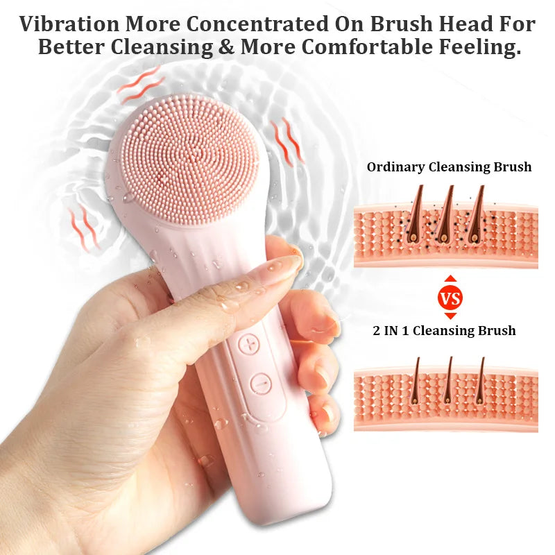 Magnetic charging facial brush