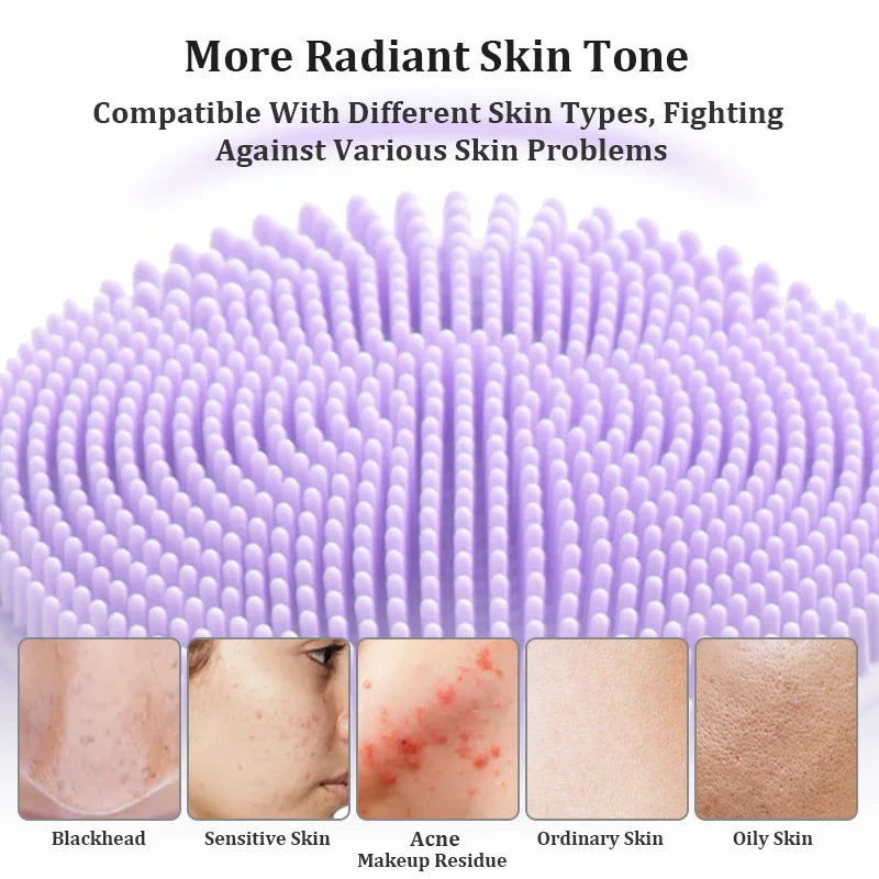 Using the sonic facial cleansing brush